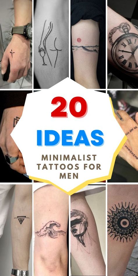 Experience art in its purest form with a minimalist tattoo for men. Explore designs that celebrate the beauty of simplicity, allowing your ink to be a captivating work of art. Minimalist Guy Tattoo, Tiny Tattoo Ideas Men, Men’s Cool Small Tattoos, Minimalist Sleeve Tattoo Men, Minimalist Tattoo Men Arm Simple, Minimalist Man Tattoo, Business Tattoos Men, Mens Filler Tattoo Ideas, Small Fine Line Tattoo Men