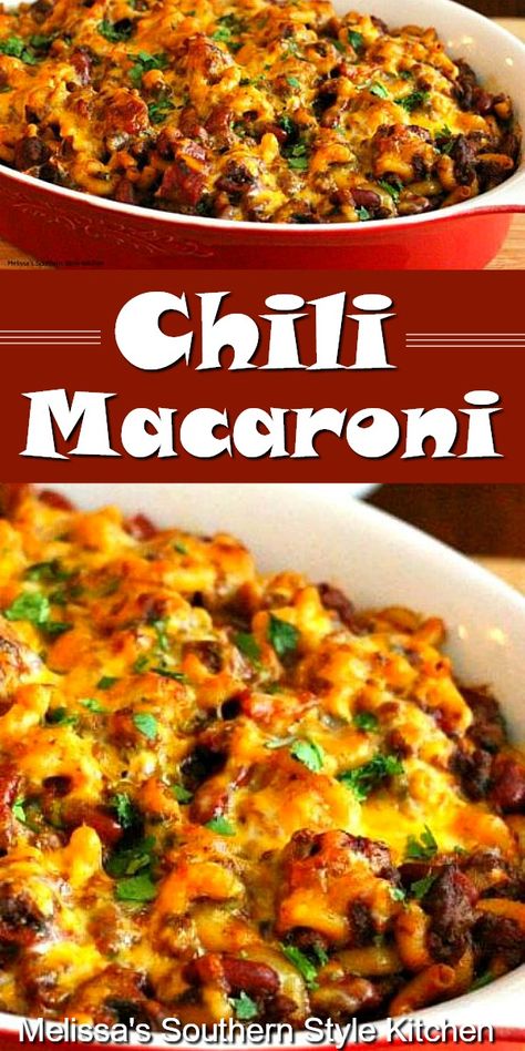 Chili Macaroni Recipe, Oven Casserole Recipes, Chili Macaroni, Favorite Casserole Recipes, Best Casseroles, Supper Ideas, Cheese Casserole, Ground Beef Recipes Easy, Southern Recipes