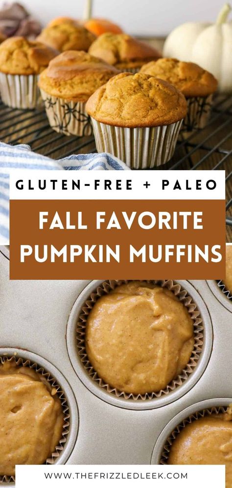 Fall is right around the corner and that means Healthy Pumpkin Muffins are a must! This recipe is gluten-free, and Paleo-friendly without sacrificing any flavor. A touch of applesauce is added to keep the muffins moist and delicious! Just enough pumpkin spice is added to satisfy your pumpkin cravings. Good quality maple syrup is added as the sweetener for a healthy alternative. CLICK THROUGH and enjoy this tasty fall muffin! #muffins #fall #pumpkin #pumpkinmuffins Sugar Free Pumpkin Muffins, Pumpkin Applesauce Muffins, Healthy Pumpkin Muffins, Paleo Pumpkin Muffins, Fall Muffins, Raw Sweet Potato, Gluten Free Pumpkin Muffins, Pumpkin Cravings, Pumpkin Spice Muffins