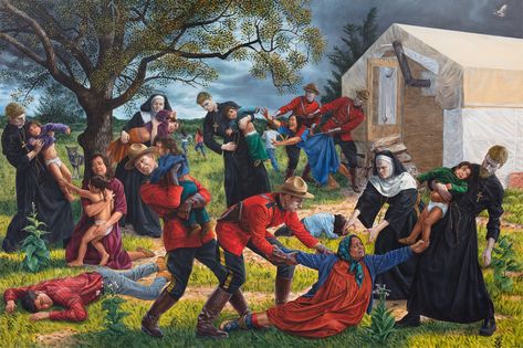 Kent Monkman, The Scoop, 2018, acrylic on canvas, 84” x 126”