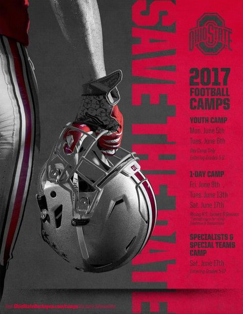 Ohio State: Football Promotion Poster, Football Event Poster, Tryouts Poster, Sports Event Poster, Sports Media Day, Sport Event Poster, Sport Posters, Sports Campaign, Sports Advertising