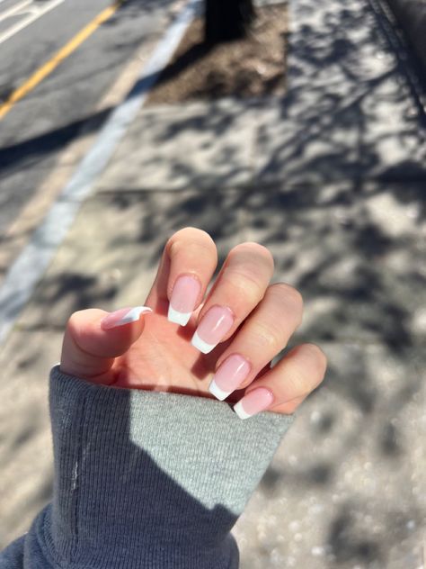 gelx extension, coffin shape, french tip Nail Extensions French Tips, Coffin Nails With French Tip, Nails With French Tip, Extension Designs, Coffin Shape, Accent Nails, Nail Extensions, Coffin Nails, Nails