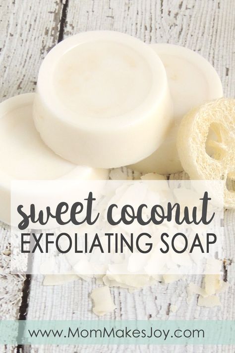 Coconut Fragrance, Diy Soap Bars, Savon Diy, Soap Tutorial, Coconut Soap, Homemade Lotion, Melt And Pour, Exfoliating Soap, Homemade Soap Recipes