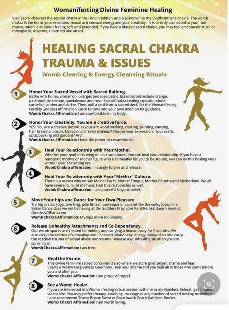 Body Chakras Spiritual, Womb Herbs, Sacral Chakra Healing Herbs, How To Cleanse Your Womb, Womb Chakra, Root Chakra Healing Tips, Sacral Chakra Healing, Chakra Healing Meditation, Sacral Chakra Sexuality