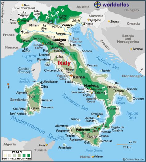 map of Italy (Lake Como, Venice, Cinque Terre, Florence, Siena, Vatican City, Rome, Naples, Capri, Amalfi Coast, Puglia) Map Of Italy, Physical Map, Mountain Lakes, Vientiane, Places In Italy, Italy Map, Regions Of Italy, Map Of New York, Europe Map