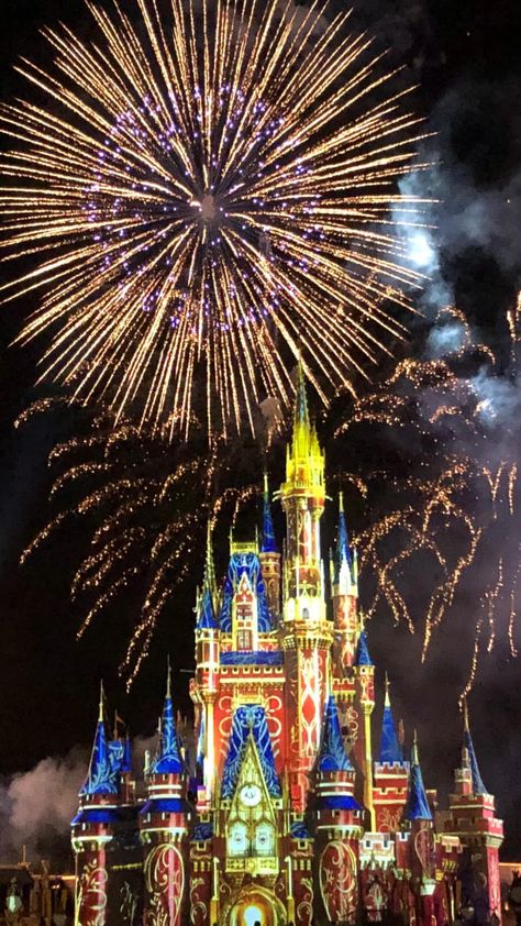 Happily Ever After Disney Fireworks, Disneyland Aesthetic Night, Disney Castle Fireworks, Disney Lights, Disney Happy New Year, Happily Ever After Fireworks, Aesthetic Fireworks, Disneyland Pics, Happily Ever After Disney