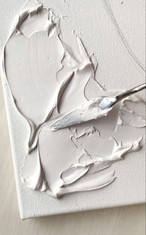 White Paint Aesthetic, White Aesthetic Painting, Art Astethic, White Art Aesthetic, Crafty Aesthetic, Plaster Paintings, Minimalist Moodboard, Minimalist Pictures, Modern Minimalist Art