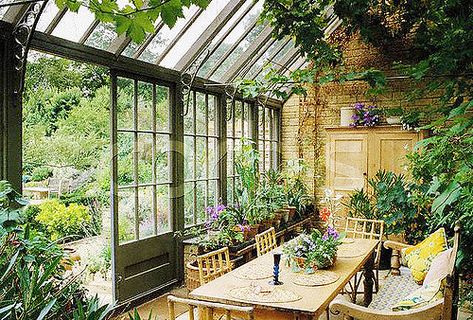 Garden Conservatory | ca. 1980s-1990s --- Conservatory --- I… | Flickr Conservatory Greenhouse, Conservatory Garden, Green Rooms, Outdoor Rooms, Glass House, Design Case, Winter Garden, Garden Styles, Garden Room