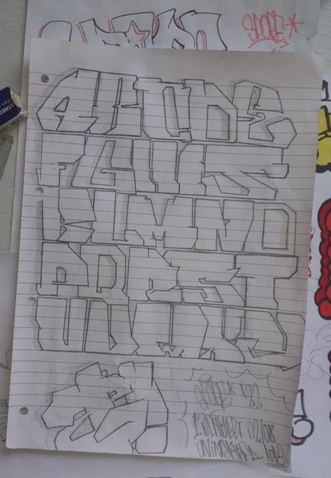 tried sketching an alphabet for the first time : blackbookgraffiti Graphite Alphabet, Throwup Alphabet, Throwies Graffiti Alphabet, Wildstyle Graffiti Sketch, Graffiti Block Letters, Fancy Cursive Fonts, Graffiti Alphabet Wildstyle, Graffiti Alphabet Styles, Graffiti Lettering Alphabet