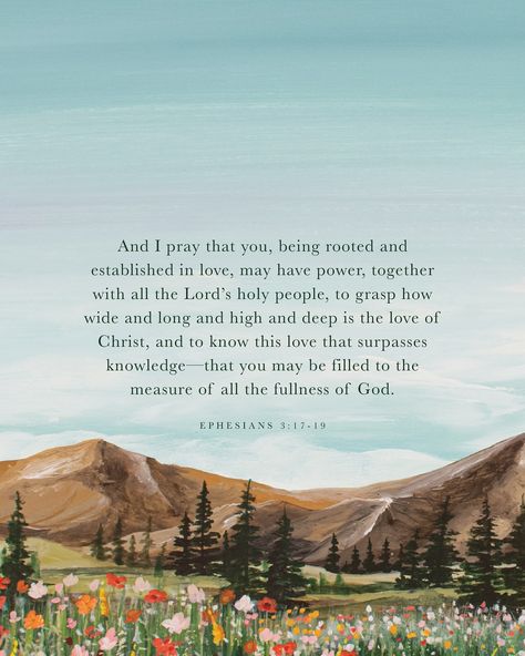 Take some time this weekend to meditate on this verse and allow God’s Word to fill you up as you grow in understanding of the deep love Christ has for you 🤍 Scripture Meditation, Hosanna Revival, Smile Makers, Painting Inspo, Deep Love, The Deep, This Weekend, Verses, Bible Verses