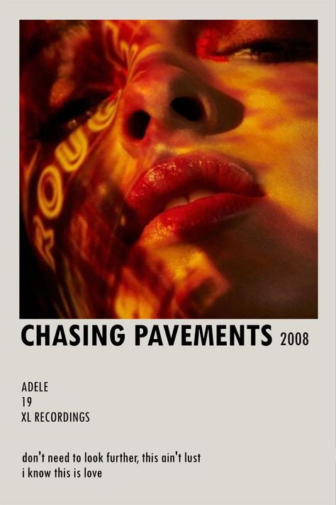 Adele Chasing Pavements, Adele Poster, Adele 19, Chasing Pavements, This Is Love, Free Prints, Minimalist Poster, Music Poster, Adele