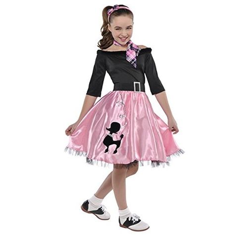 Sock Hop Costumes, Poodle Skirt Costume, Poodle Dress, 50s Costume, 1950s Costume, Party City Costumes, Outfit Rock, Up Halloween Costumes, Black And Pink Dress