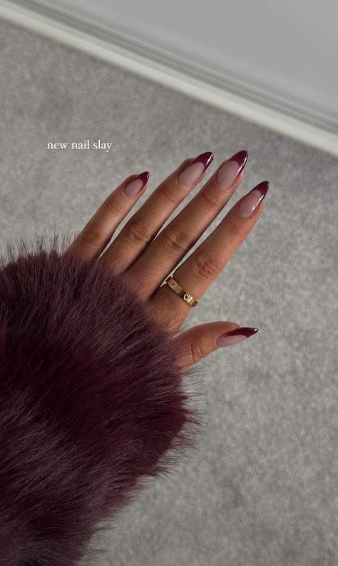 Green Almond Nails, Royal Nails, Royals Nails, Nail Fall, Fresh Nails, Chrome Nails Designs, Grunge Nails, Burgundy Nails, Nail Idea