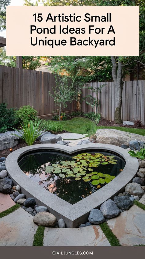 Add drama and elegance to your outdoor area with these 13 small pond ideas featuring stunning waterfalls and fountains. Perfect for creating movement and sound in compact gardens. Small Fountain Ideas, Small Pond Ideas, Fountain Ideas, Small Pond, Pond Ideas, Small Fountains, Small Ponds, Outdoor Area, Outdoor Space