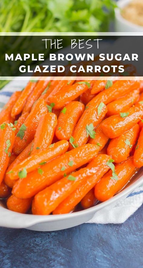 Brown Sugar Carrots, Brown Sugar Glazed Carrots, Baby Carrot Recipes, Sugar Carrots, Maple Glazed Carrots, Glazed Carrots Recipe, Sweet Glaze, Maple Brown, Brown Sugar Glaze