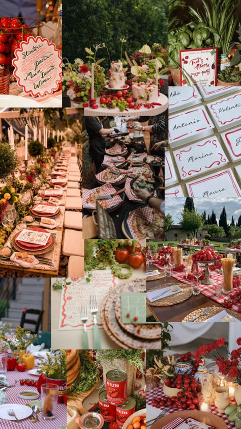 Bridal Shower Tuscan Theme, Bridal Shower Ideas Italian Theme, Italian Themed Hens Party, Italian Themed Dinner Party Food, That's Amore Theme Party Ideas, Italy Engagement Party, Italian Shower Theme, Amore Bridal Shower Ideas, Italian Hens Party