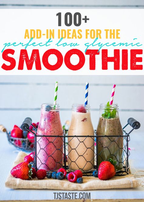 Healthy High Protein Smoothies, Insulin Resistance Diet Food Lists, Glycemic Index Diet, Smoothie Combos, Liquid Diet Recipes, Easy Green Smoothie Recipes, Salad Spring, Low Gi Recipes, Gi Recipes