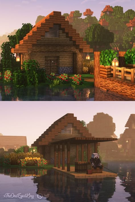 The first house I built in my world (repurposed for fishing and housing a fisherman villager) Minecraft Cherry Blossom House, Minecraft Village Ideas, Pfp Minecraft, Cherry Blossom House, Minecraft Pfp, Minecraft Cherry Blossom, Minecraft House Decor, Cottage Minecraft, Minecraft Building Ideas