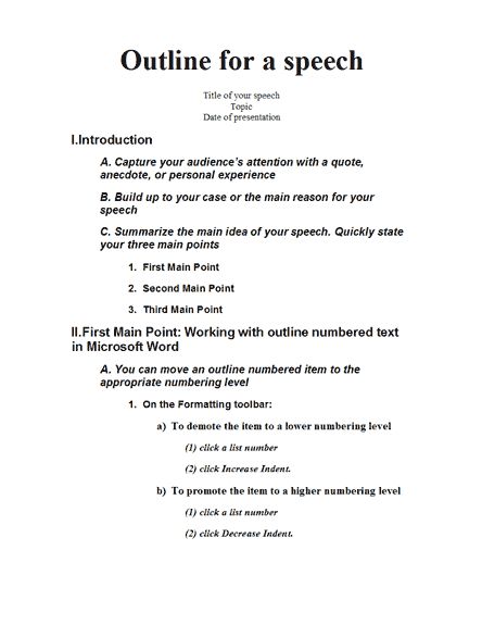 Speech outline - Templates How To Prepare A Speech, School Speech Ideas, Speech Writing Tips, Student Council Speech, Speech Template, Article Layout, Speech Outline, Speech Topics, Speech And Debate