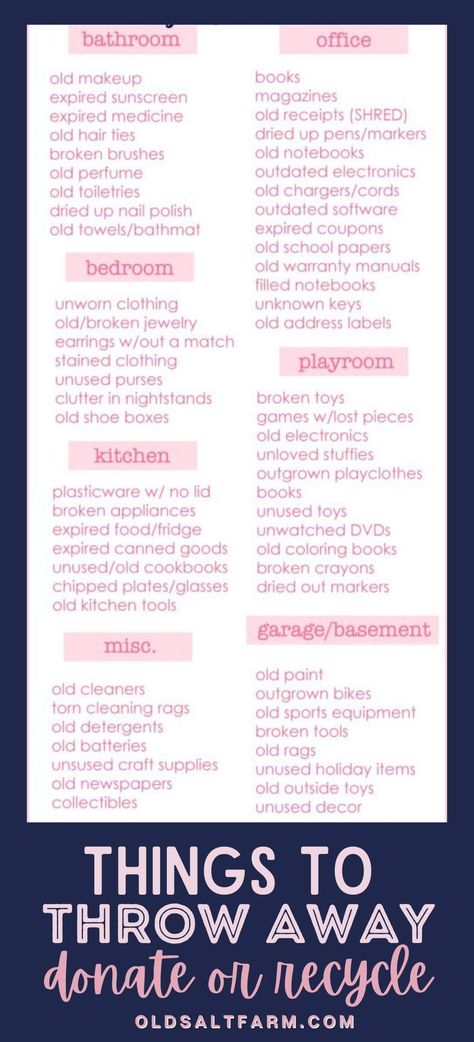 Declutter List, Deep Cleaning Lists, Clean Black Mold, Bins Organization, Room List, Best Organization Ideas, Cleaning Lists, Organization Playroom, Room Cleaning Tips