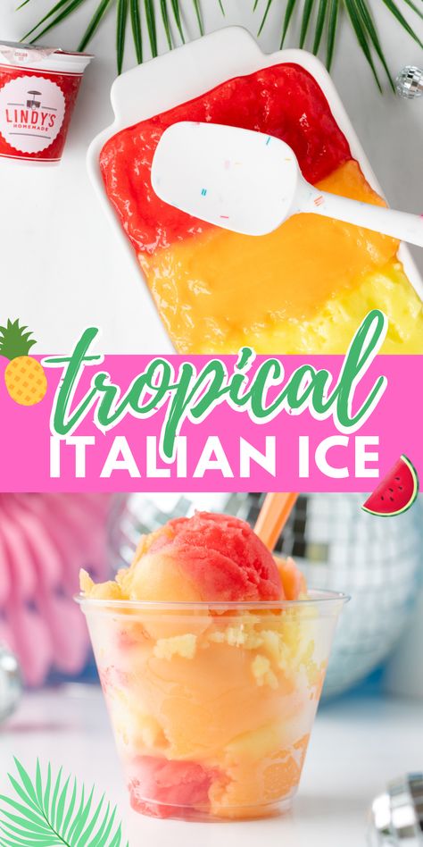 Homemade Italian Ice Recipe, Diy Italian Ice, Homemade Italian Ice, How To Make Italian Ice, Mango Italian Ice Recipe, Watermelon Italian Ice Recipe, Sugar Free Italian Ice, Healthy Slushies, Water Ice Recipe