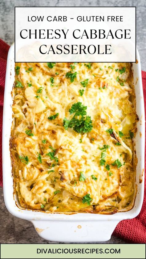 Cheesy Cabbage Casserole Low Carb Cheesy Cabbage Casserole, Cheese Cabbage Casserole, Keto Cabbage Casserole Recipes, Creamed Cabbage Casserole, Cheesy Cabbage Casserole, Low Calorie Cheese, Cheesy Cabbage, Keto Cabbage, Creamed Cabbage