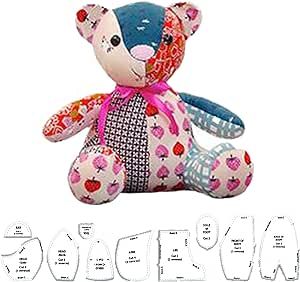 Memory Bear Sewing Patterns 10Pcs Template Ruler Set with Instructions, Stuffed Bear Plush Animal Sewing Patterns Kit for Beginners (12in) Bear Template, Teddy Bear Patterns Free, Memory Bears Pattern, Bear Patterns Free, Teddy Bear Sewing Pattern, Keepsake Bear, Ruler Set, Stuffed Bear, Bear Quilts