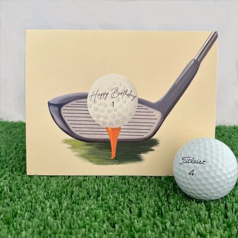 Greeting Card, Stationary, Golf Card, Golfing Card, Cute Card, Hand Drawn Art, Golfer Print, Cute, Golfer Gift, Golf Print, Birthday Card, Birthday Gift, Golf Lover card, happy birthday card, minimalist card, birthday for him, birthday for her, best friend birthday Diy Father’s Day Card Golf, Father’s Day Watercolor Card Golf, Cards With Golf Theme, Golfing Birthday Cards, Golf Birthday Card Ideas, Golf Fathers Day Cards, Golf Ball Drawing, Golf Cards Handmade, Golf Illustration