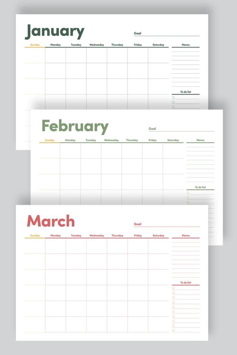 Monthly Planner 2023, Large Wall Calendar, Undated Monthly Planner, Monthly Planner Template, Minimalist Planner, Simple Planner, Calendar Wall, Wall Planner, Day Planner Design