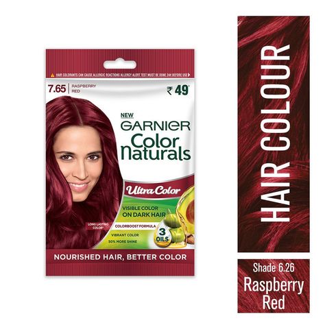 Shades Of Red Hair Ideas Garnier Color Naturals Creme Riche Sachet Shade 7 65 Raspberry Red 2021. #differentshadesofredhaircolor #differentshadesofredhaircolorchart #lorealshadesofredhaircolor Garnier Red Hair Color Shades, Raspberry Red Hair Color, Garnier Red Hair Color, Raspberry Red Hair, Garnier Color Natural, Red Hair Ideas, Red Hair Color Shades, Garnier Hair Color, Cherry Hair Colors