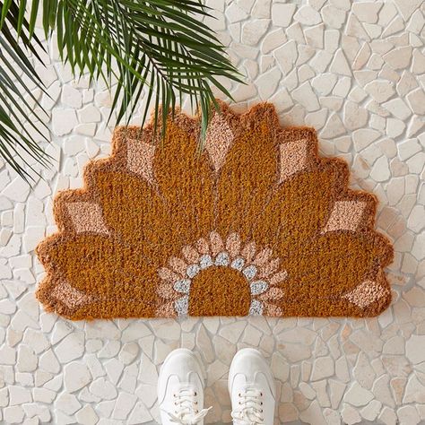 Vintage Floral Rugs, Mat Ideas, Mustard Rug, Coconut Husk, Caravan Renovation, Wood Hanger, Coir Mat, Custom Doormat, Clean Shoes