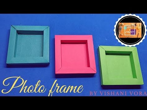 (72) How to make paper photo frame without glue|DIY paper frame|frame from single paper|basic frame|part1 - YouTube Paper Photo Frame Diy, Painting Frames Diy, Paper Photo Frame, How To Make Photo, Small Photo Frames, Mini Photo Frames, Handmade Photo Frames, Diy Photo Frames, Paper Photo