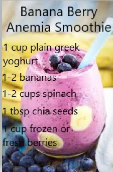 Anemic Diet Recipes, High Iron Diet Plan, Smoothies For Low Iron, Iron Packed Smoothie, Smoothies High In Iron, Low Iron Smoothie Recipes, Iron Breakfast Foods, B12 Smoothie, High Iron Smoothies For Pregnancy