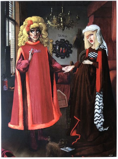 By Jan Van Eyck Arnolfini Portrait, Katya And Trixie, Katya Zamolodchikova, Trixie Katya, Rupaul Drag Queen, Trixie Mattel, Jan Van Eyck, Trixie And Katya, History Nerd