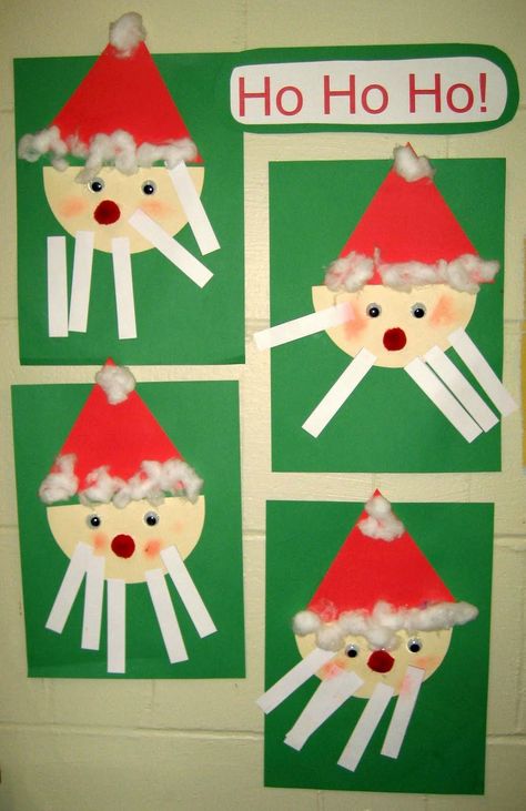 Graph Letters, Santa And Rudolph, Santa Craft, Christmas Art For Kids, Christmas Art Projects, Preschool Christmas Crafts, Santa Crafts, Toddler Arts And Crafts, Christmas Arts And Crafts