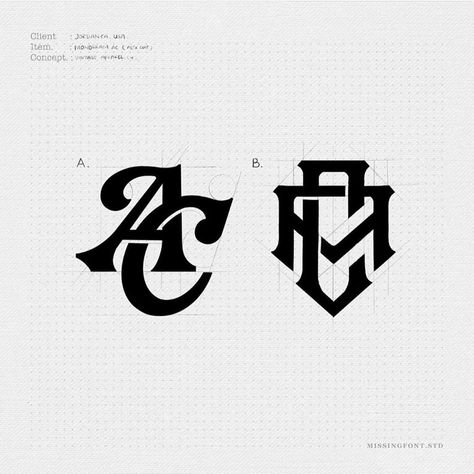 Ac Monogram, Logo Design Illustration, Sports Logo Inspiration, Make Your Own Logo, Typographic Logo Design, Minimalist Illustration, Illustrator Design, Typo Logo, Monogram Logo Design