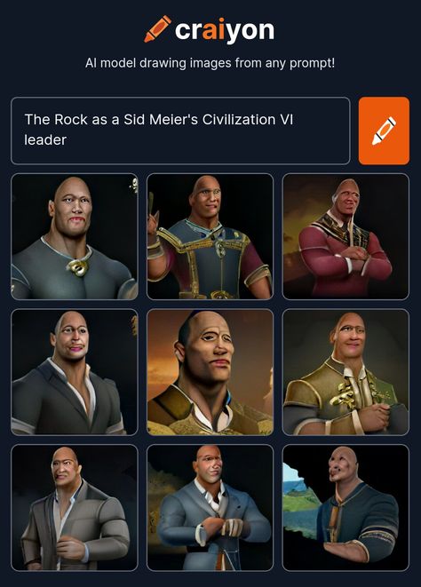 The Rock as Civilization VI leader Civ Vi, Civilization Vi, Model Drawing, Drawing Images, The Rock, Gaming, Australia, Memes, Drawings