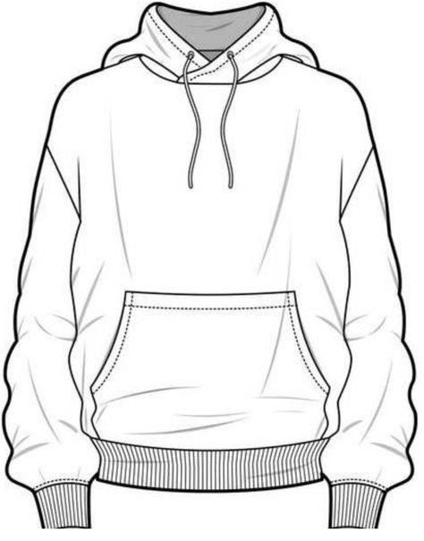 Technical Drawing Fashion, Fashion Technical Drawing, Apparel Design Inspiration, Fashion Design Template, Hoodie Drawing, Fashion Design Sketch, Clothing Sketches, Drawing Fashion, Flat Sketches