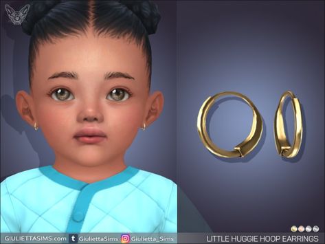 LITTLE HUGGIE HOOP EARRINGS FOR INFANTS Maxis Match Earrings Sims 4, Sims 4 Cc Maxis Match Ear Piercings, Sims 4 Infant Earrings Cc, Sims 4 Infant Cas Cc, Infant Accessories Sims 4, Sims4 Infants Cc, Sims 4 Infant Earrings, Sims 4 Cc Infant Jewelry, Sims 4 Infant Cc Accessories