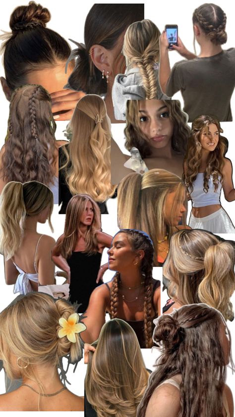 . Hairstyles Collage, Hairstyle Collage, The Chipettes, Hairstyle Inspo, Great Hairstyles, Dream Hair, Hair Inspo, Cute Hairstyles, Mood Board