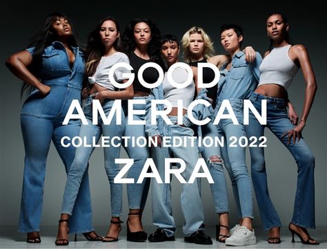 Zara Campaign, Zara Models, Good American Jeans, Mario Sorrenti, American Jeans, Denim Collection, Denim Branding, Fashion Line, Khloe Kardashian