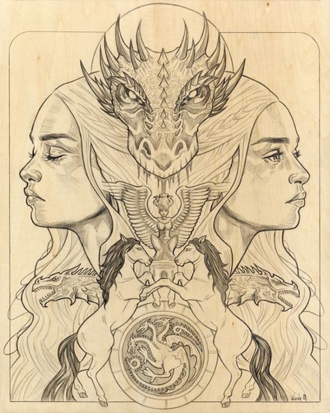 Wendy Ortiz and the Phenomenon of Artist as Muse | Beautiful Bizarre Magazine Game Of Thrones Drawings, Dessin Game Of Thrones, Game Of Thrones Artwork, Magical Beings, Game Of Thrones Dragons, Asoiaf Art, Jaime Lannister, Gra O Tron, Game Of Thrones Art