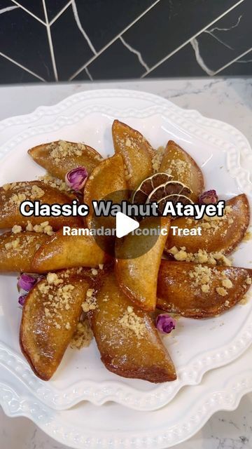 ‎Rouba Shahin  ربى‎ on Instagram: "COMMENT: Walnut Atayef and I will DM you the best Atayef recipe you’ve ever had 😋😋. It’s a Ramadan classic and a must have. 

This delicious dessert is made from a yeast pancake and has so many variations for fillings but today I’m sharing the walnut and cinnamon one with you today.  Once fried we douse in sugar syrup and enjoy it warm.  If you didn’t want to fry these, brush them with butter and bake them 👌 

They are simple to make but there are couple of tricks to know for the perfect one. I have all the details in the step by step recipe.  Simply comment ‘walnut atayef’ I also have left you guys the link to this amazing griddle by Nordic Ware I’m using. It’s a game changer for Atayef. 

 #atayef #ramadankareem #ramadandesserts #lebanesefood @nordic Atayef Recipe, Yeast Pancakes, Ramadan Desserts, Egyptian Food, Sugar Syrup, Lebanese Recipes, Nordic Ware, Filling Recipes, Game Changer