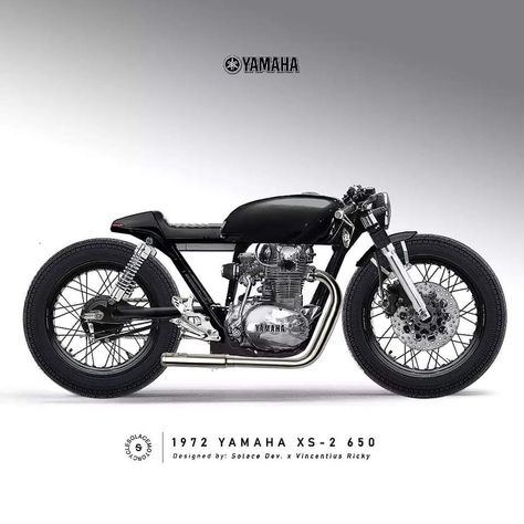 Yamaha Xs650 Cafe Racer, Xs650 Cafe Racer, Cb350 Cafe Racer, Cb750 Cafe Racer, Brat Bike, Mt Bike, Yamaha Cafe Racer, Motorbike Art, Motorcross Bike