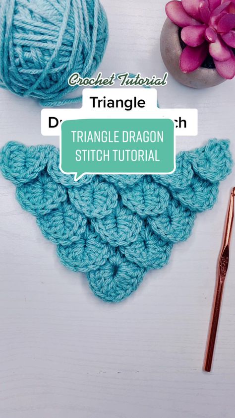 Reply to @applepieclops dragon scale or crocodile stitch triangular crochet tutorial #crochet #crochettips #crochetforbeginners #howtocrochet #crochetersoftiktok #crochettutorial #sofasaurus @sofasaurus.crochet Crochet Crocodile Stitch Tutorial, Crochet Crocodile Stitch Pattern, Crocodile Stitch, Crochet Dragon, Sewing Stuffed Animals, Crochet Triangle, Crochet Design Pattern, Tutorial Crochet, Dragon Scale