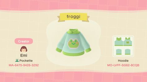 Acnh Outfits, Demon Boy, Clothes Codes, Acnh Clothes, Boy Hoodie, Animal Crossing Qr Codes Clothes, Acnh Codes, Qr Codes Animal Crossing, Frog Design