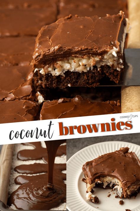 Coconut Milk Brownies, Mounds Brownies, Coconut Sugar Brownies, Brownies With Coconut, Brownie With Coconut, Brownies With Crunchy Top, Chocolate Coconut Brownies, Coconut Brownies, Crumble Cookie Recipe