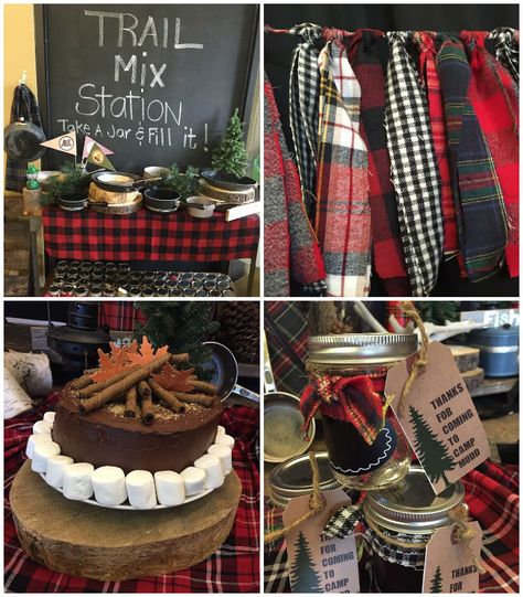 Rustic Camping Birthday Party via Kara's Party Ideas | KarasPartyIdeas.com (2) Rustic Camping, Lumberjack Birthday Party, Lumberjack Baby Shower, Lumberjack Birthday, Lumberjack Party, Camping Birthday Party, Woodland Birthday, Camping Birthday, Camping Party