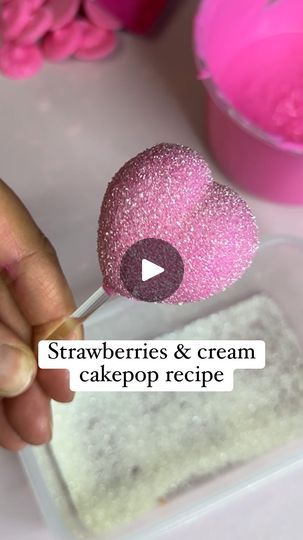 Strawberry Cake Pops Recipe, Strawberry Cake Pop, Heart Cake Pops, Strawberry Cake Pops, Cake Pop Tutorial, Candy Truffles, Cake Pop Recipe, Spanish Rice, Cake Baking