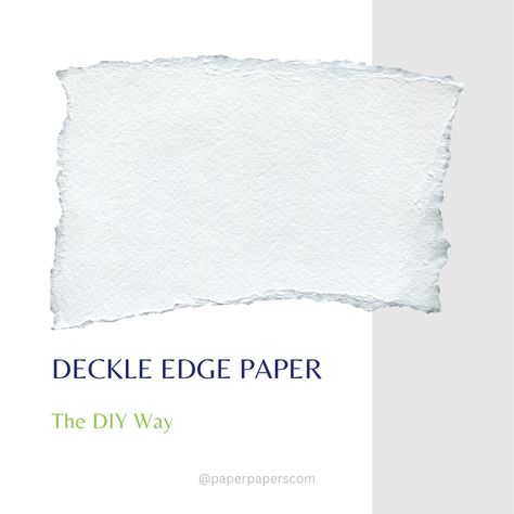 Do you like Deckled Edge Paper? While buying it is the easy, did you know that you can make it too? Use our blog to make your very own! Deckled Edge Paper: The DIY Way https://www.paperpapers.com/news/beginners-guide-to-deckle-edged-paper/ How To Deckle Edge Paper, Aging Paper, Deckled Edge Paper, How To Age Paper, Creative Craft, Torn Paper, Wedding Pins, Printing Companies, Journal Paper